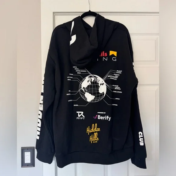 NWOT Men’s Black Hidden Hills Hoodie Size XL - Picture 7 of 7